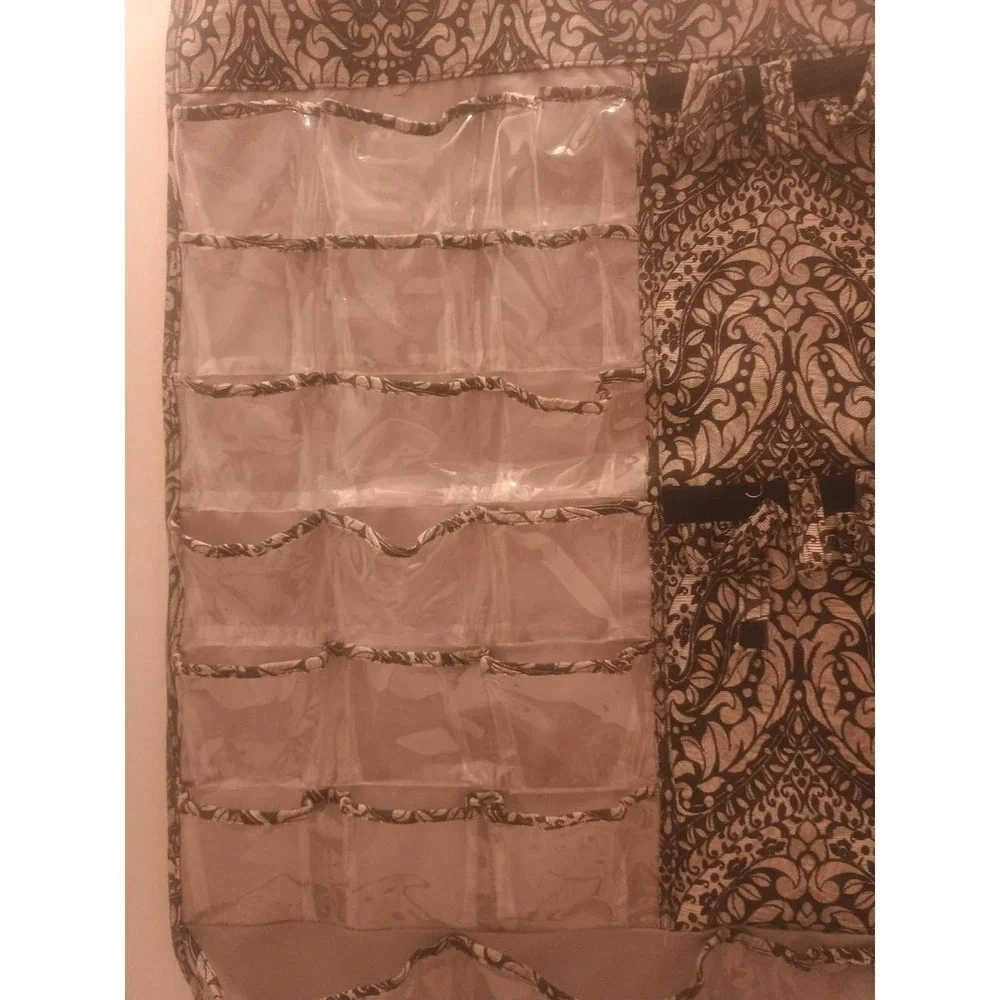 Hanging Black & Grey Jewelry/Make Up/Hair Organizer